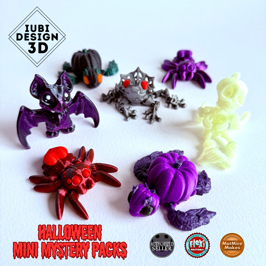 Halloween Mini Mystery Pack | 3D Printed 4 Piece Set