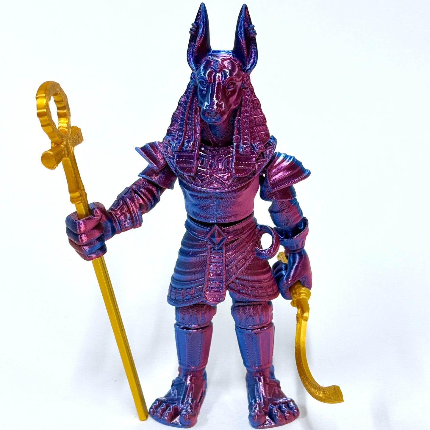 Anubis Egyptian Warrior | 3D Printed Articulated Figure with Accessories