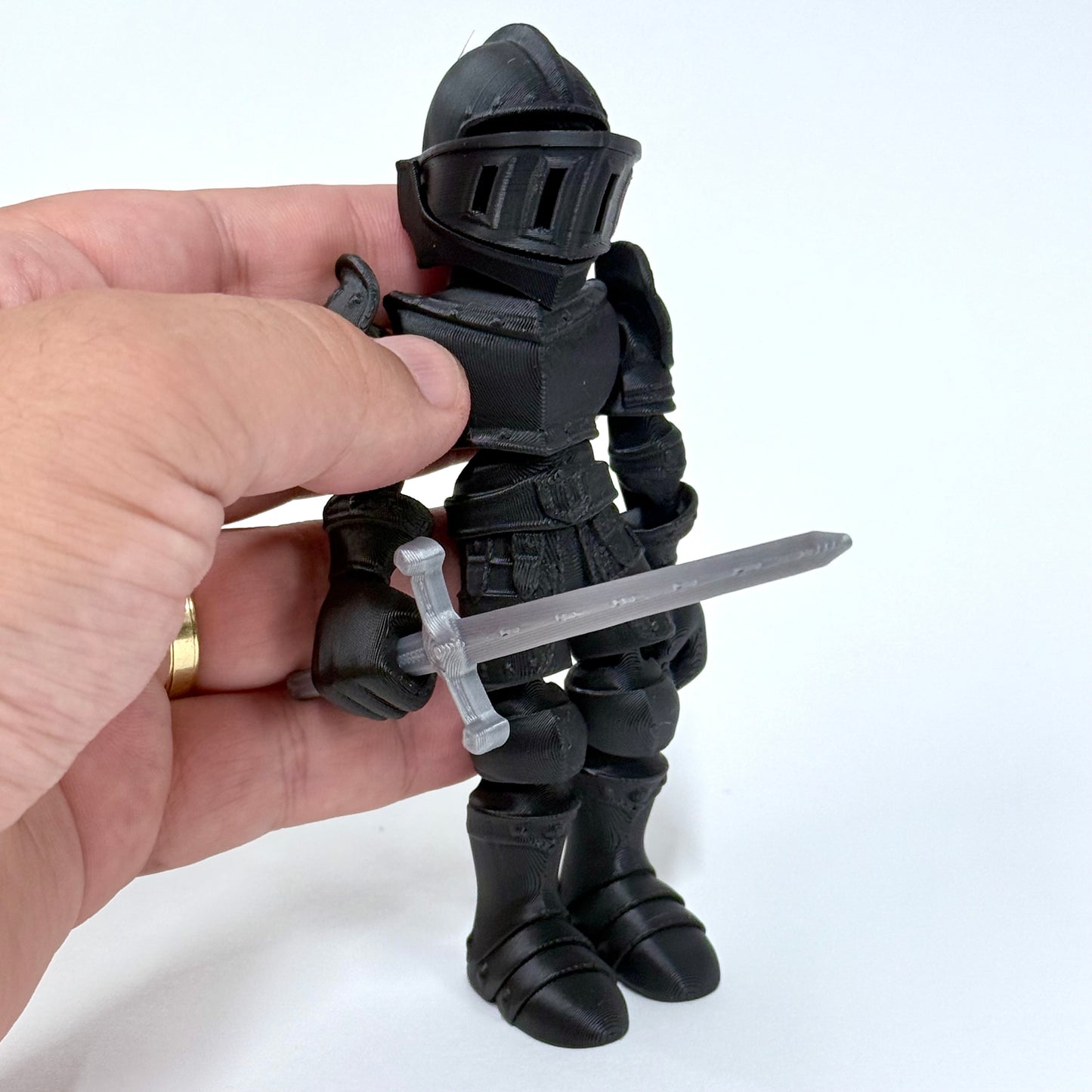 3D Printed Knight in Armour | Articulating Figure with Sword