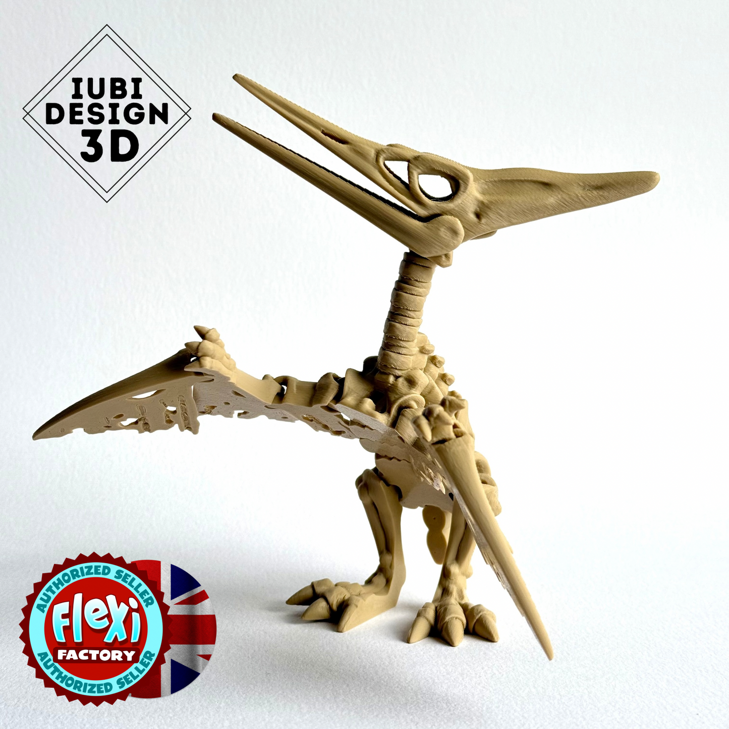 3D Printed Skeleton Pteranodon | Articulating Dinosaur Figure