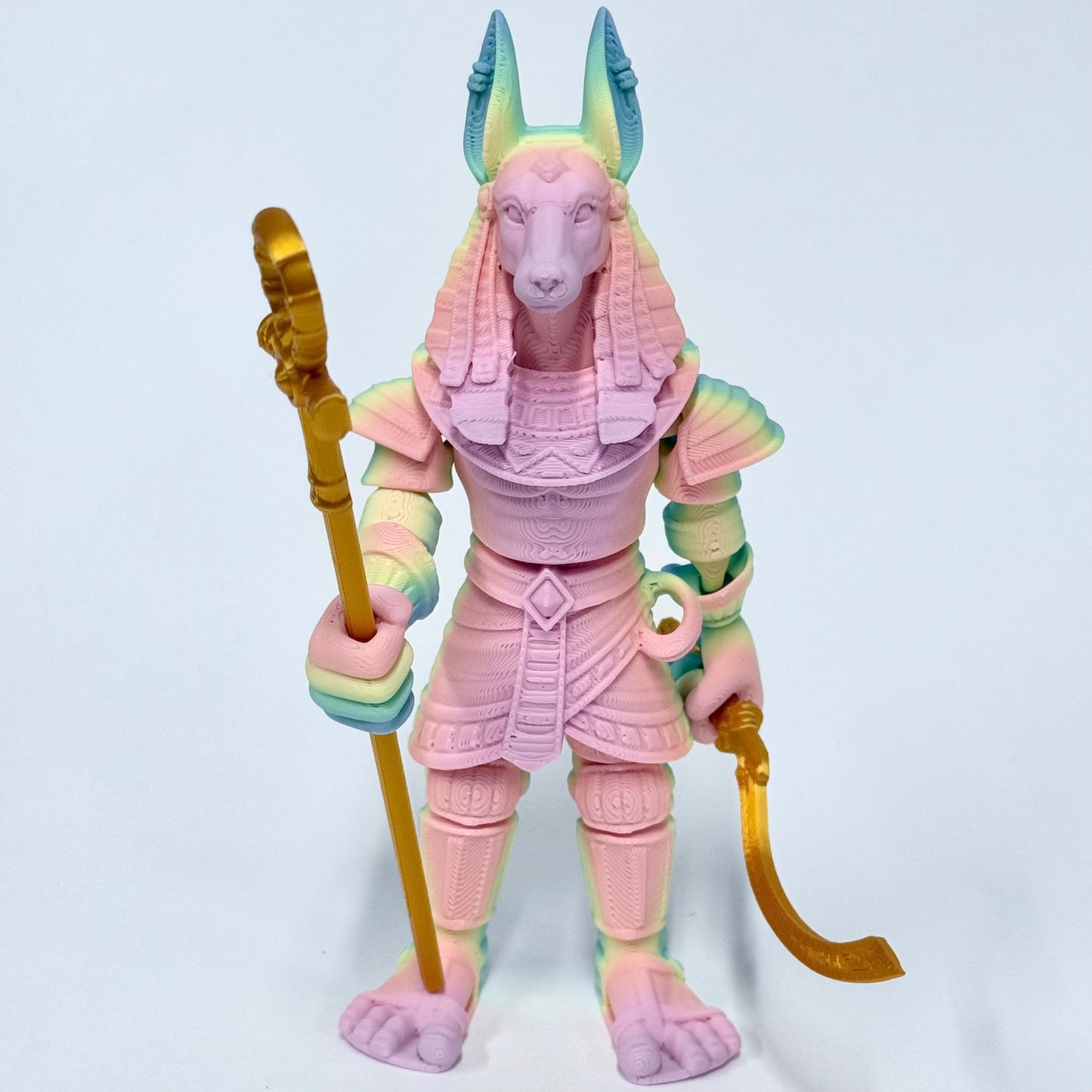 Anubis Egyptian Warrior | 3D Printed Articulated Figure with Accessories