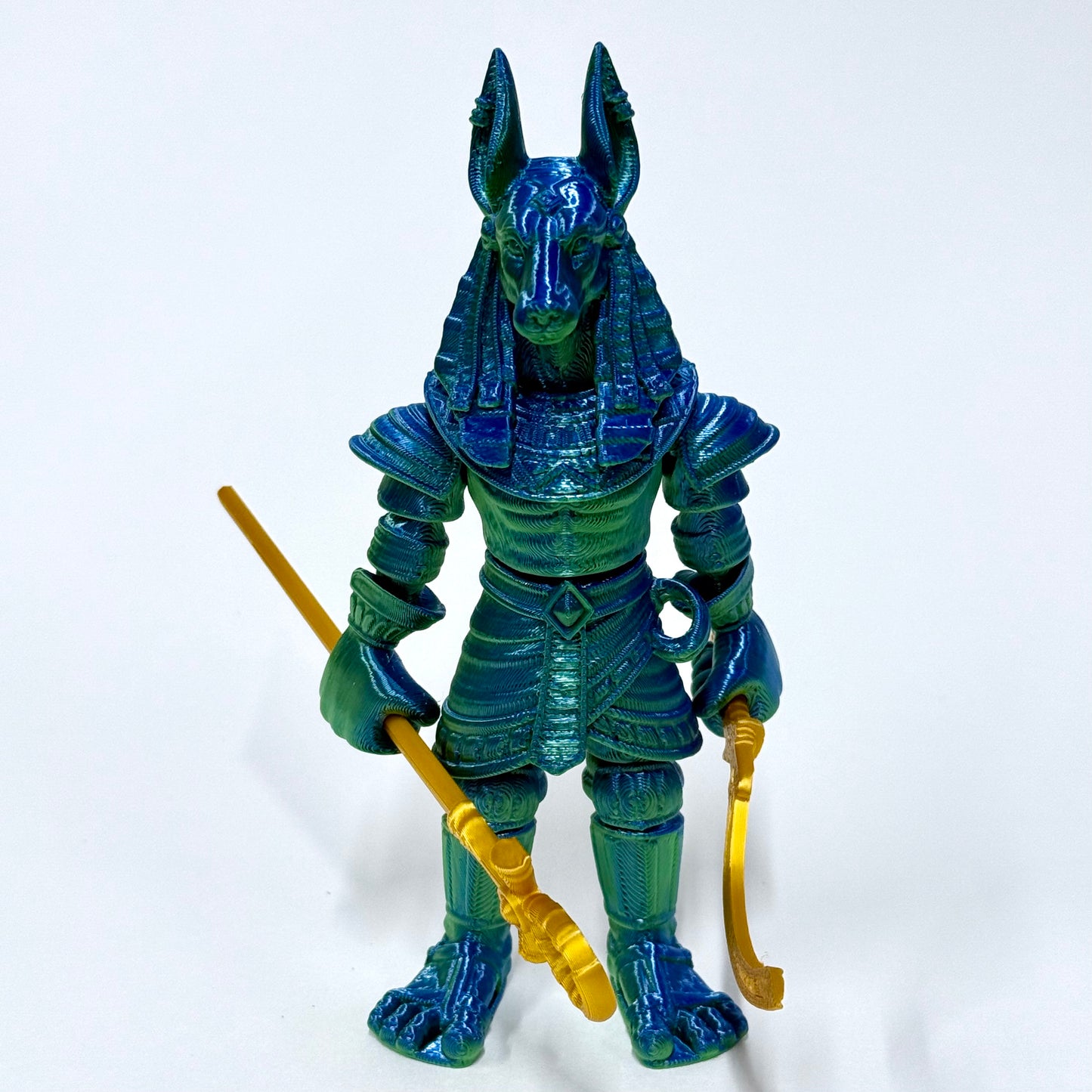 Anubis Egyptian Warrior | 3D Printed Articulated Figure with Accessories