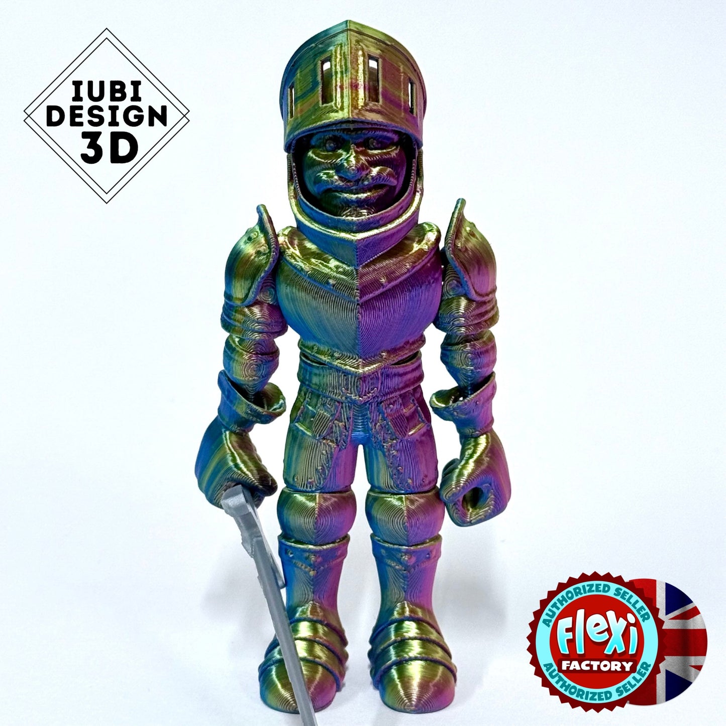 3D Printed Knight in Armour | Articulating Figure with Sword
