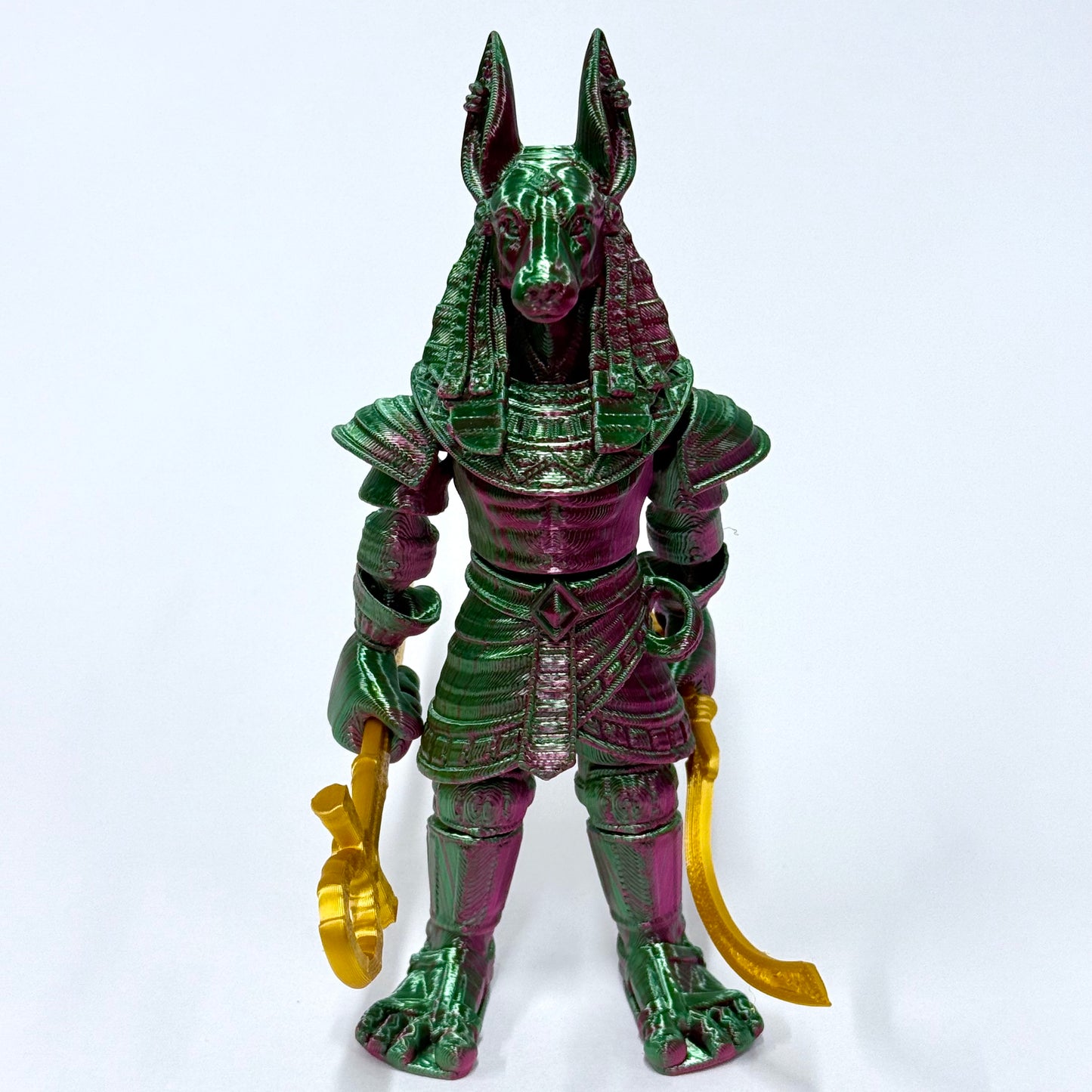 Anubis Egyptian Warrior | 3D Printed Articulated Figure with Accessories