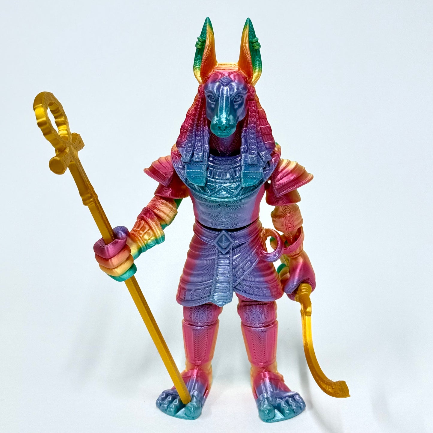 Anubis Egyptian Warrior | 3D Printed Articulated Figure with Accessories