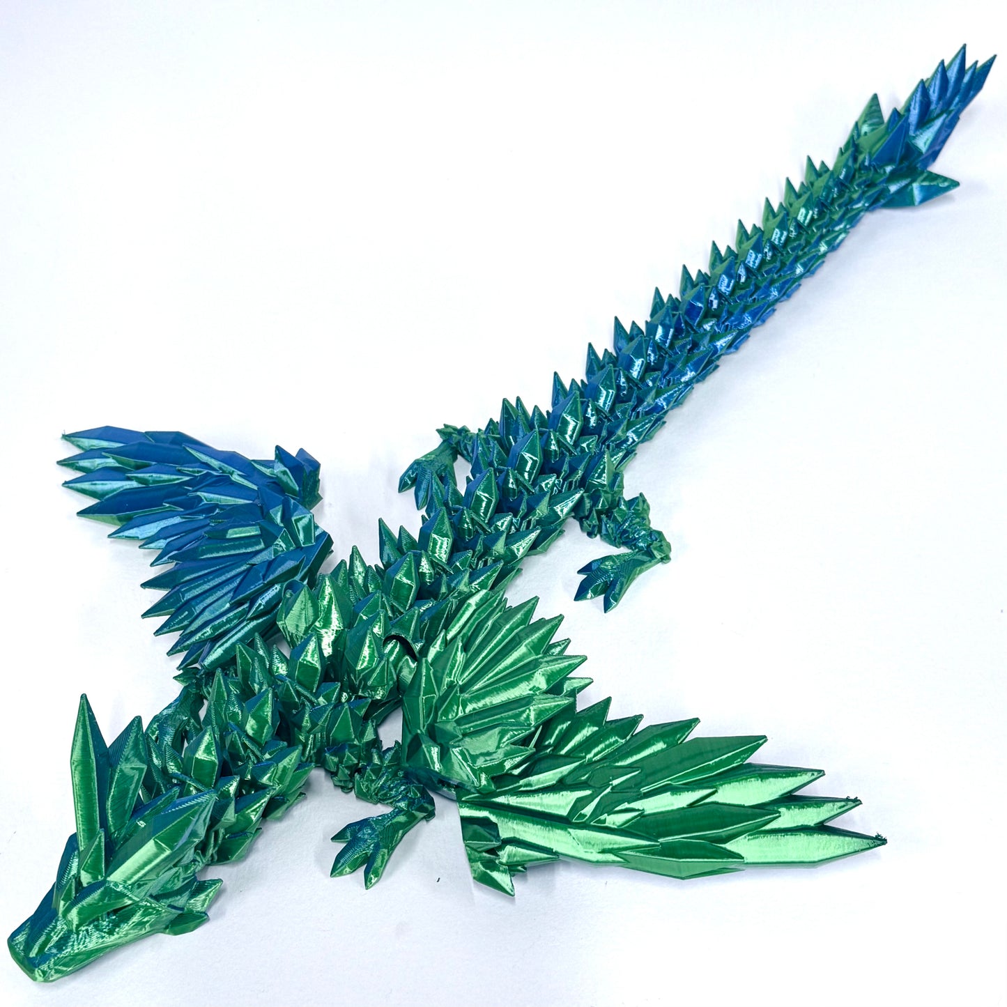 Large Crystal Wing Dragon | 3D Printed Articulated Figure