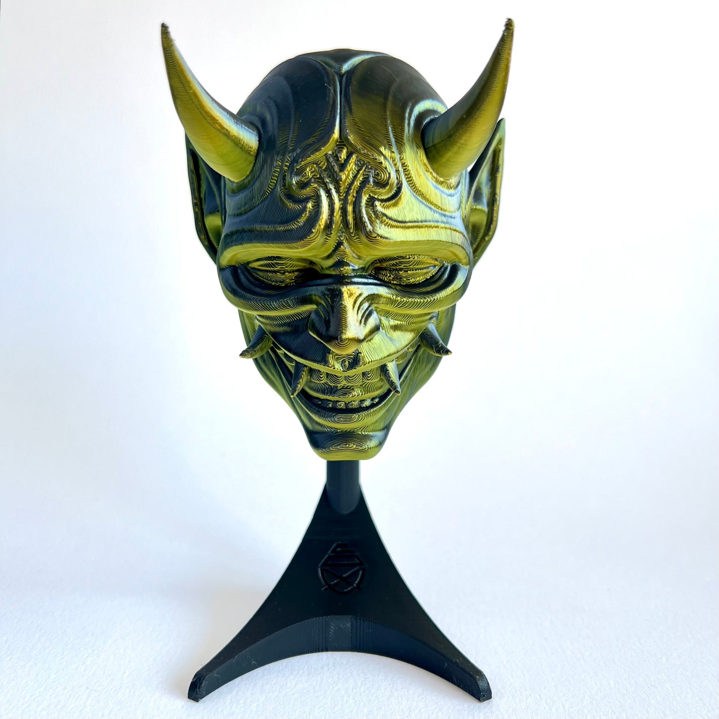 3D Printed Oni Mask Wall Art | Japanese Demon Decor
