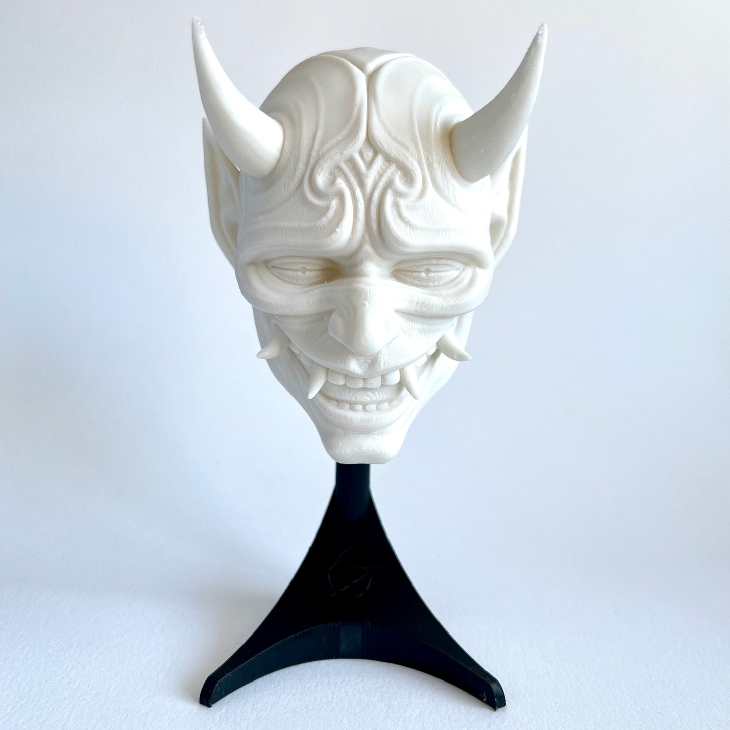3D Printed Oni Mask Wall Art | Japanese Demon Decor
