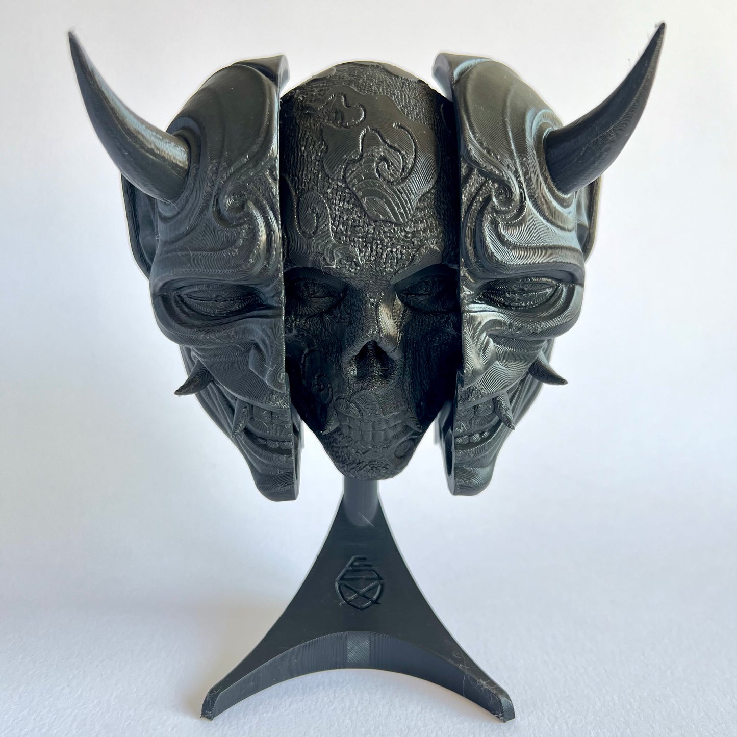 3D Printed Behind Oni Mask Wall Art | Japanese Folklore