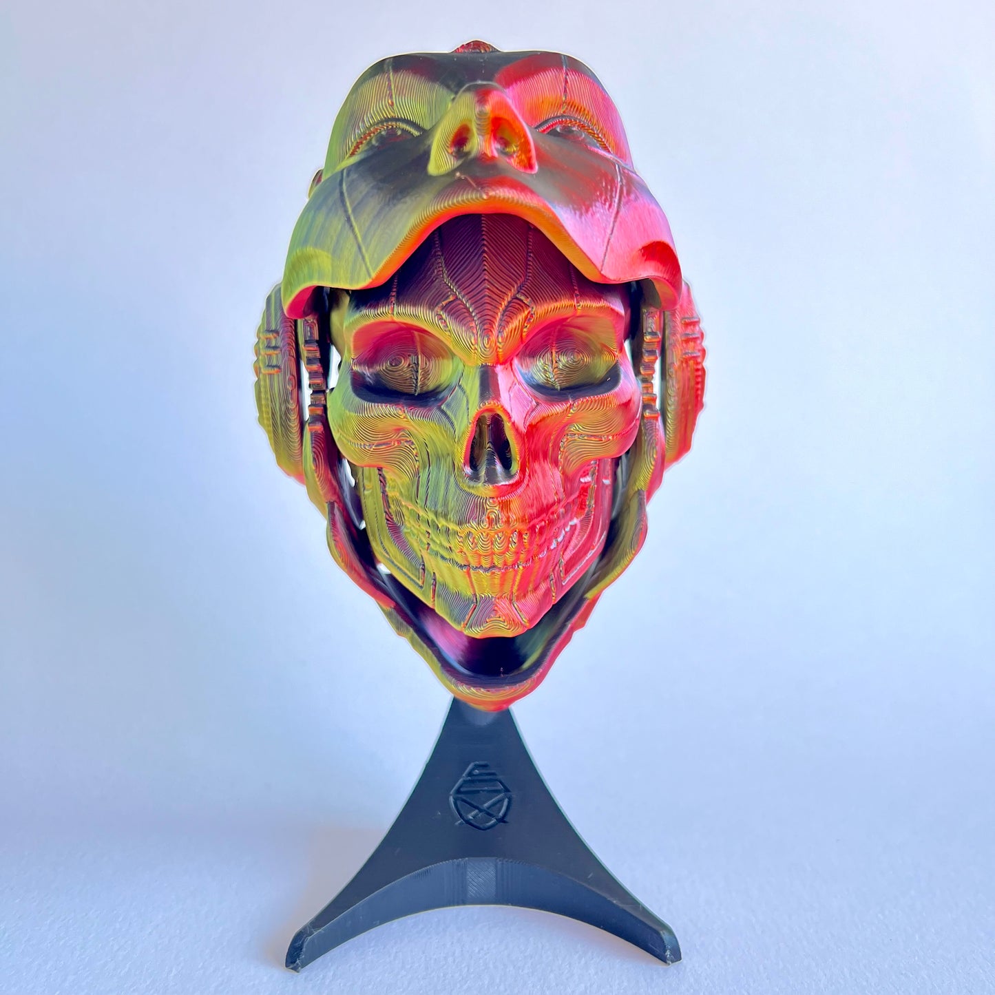 3D Printed Skull Droid Mask Wall Art | Futuristic Decor