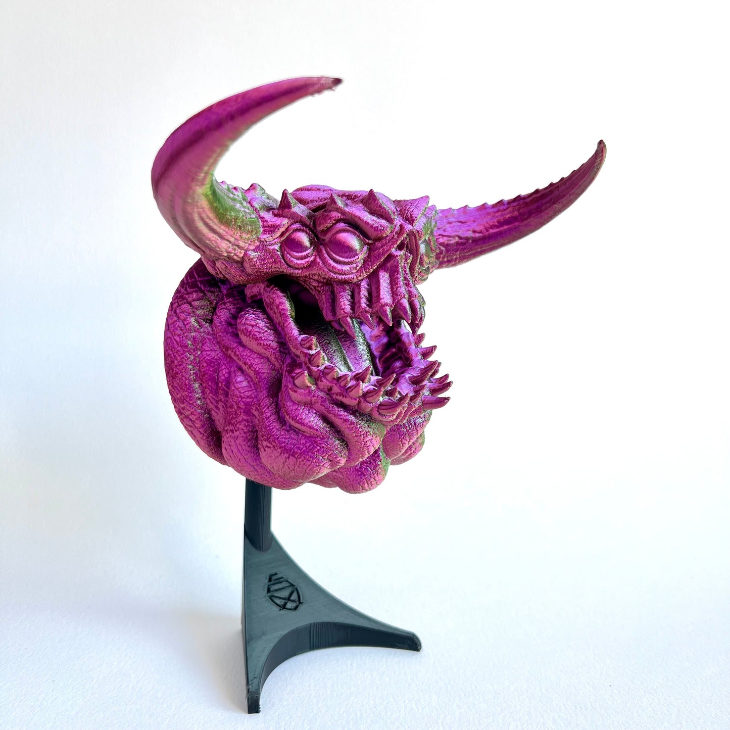 3D Printed Ushi Beast Mask Wall Art | Japanese Demon Decor