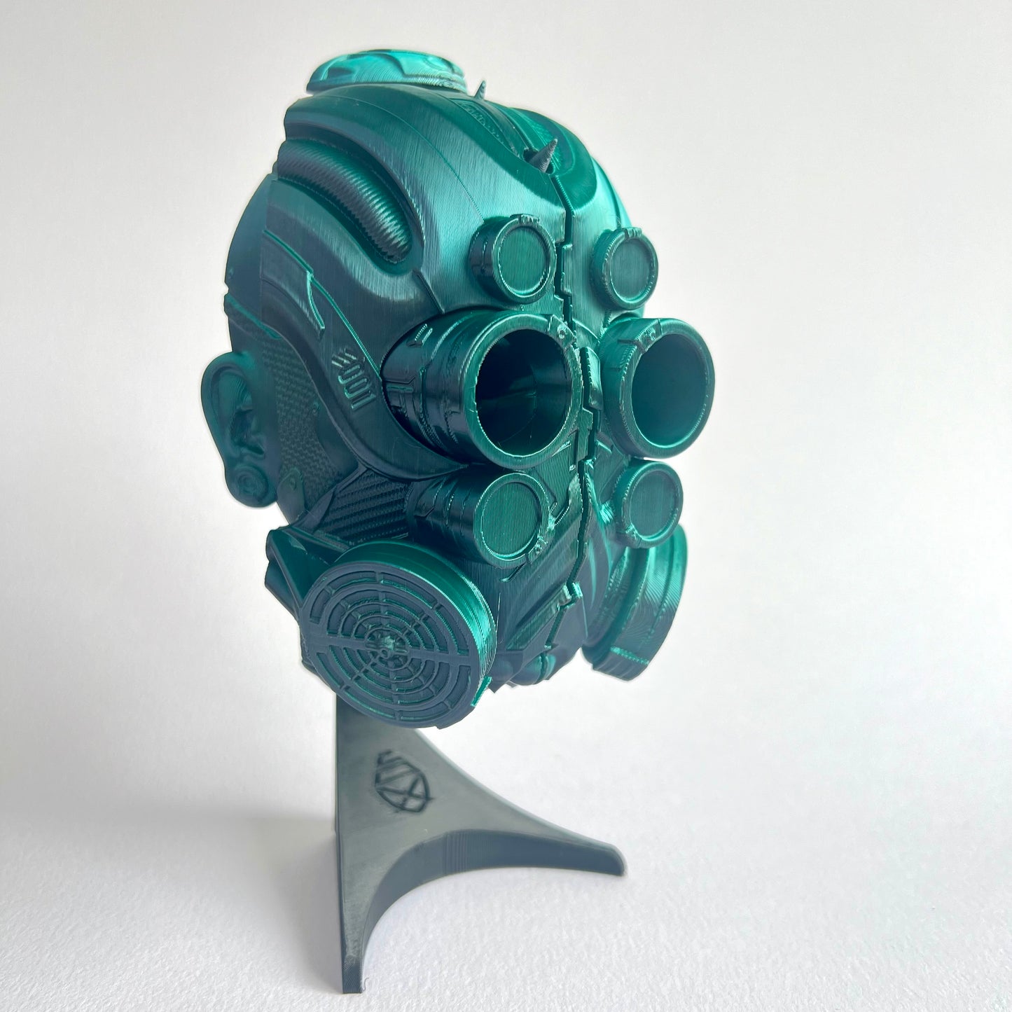 3D Printed Cyberpunk Mask Wall Art | Sci-Fi Home Decor