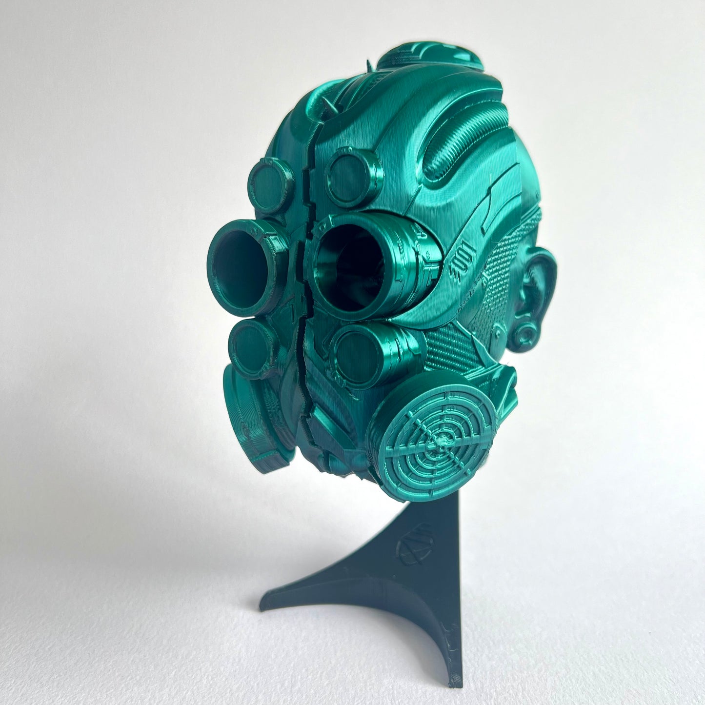 3D Printed Cyberpunk Mask Wall Art | Sci-Fi Home Decor