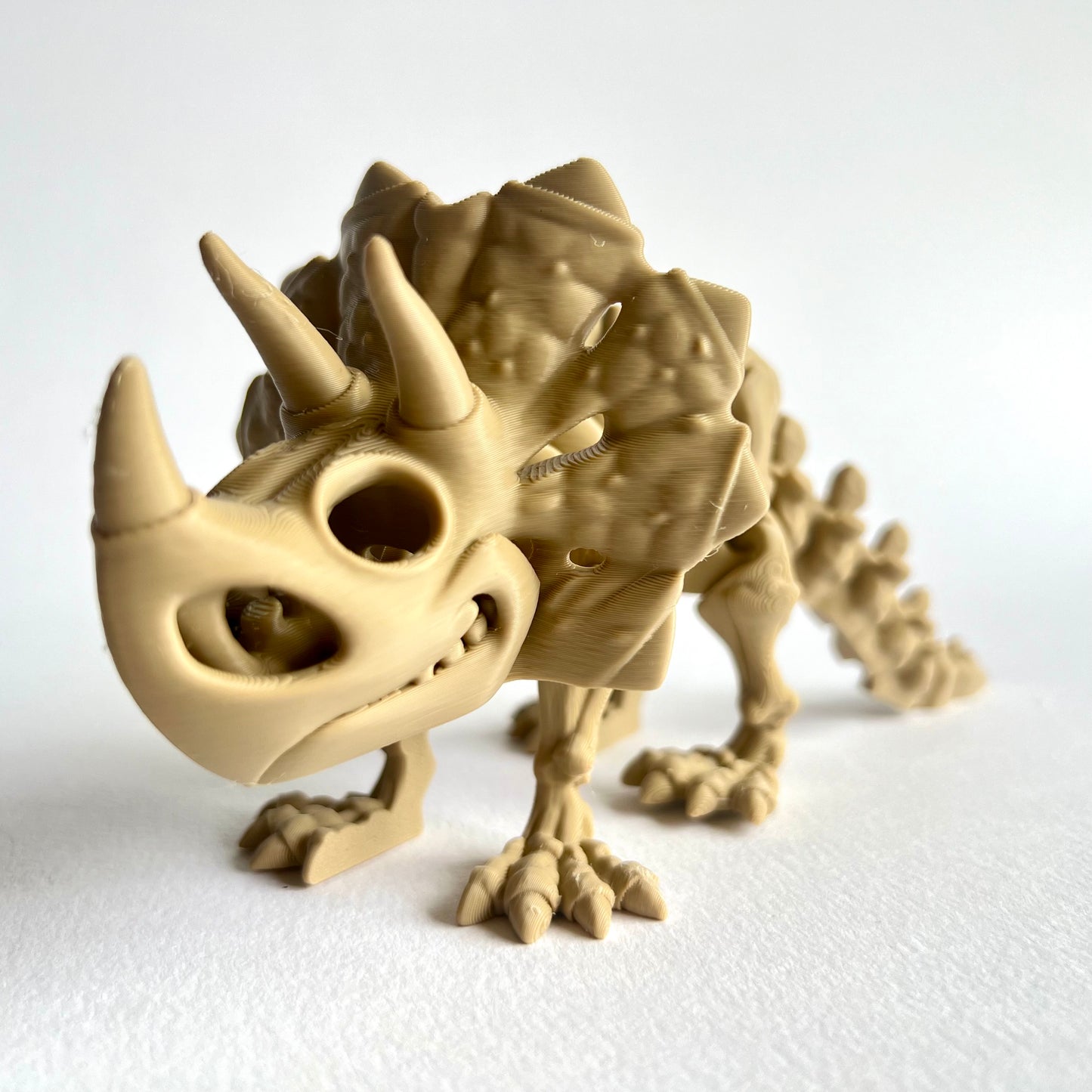 3D Printed Skeleton Triceratops | Articulating Dinosaur Figure