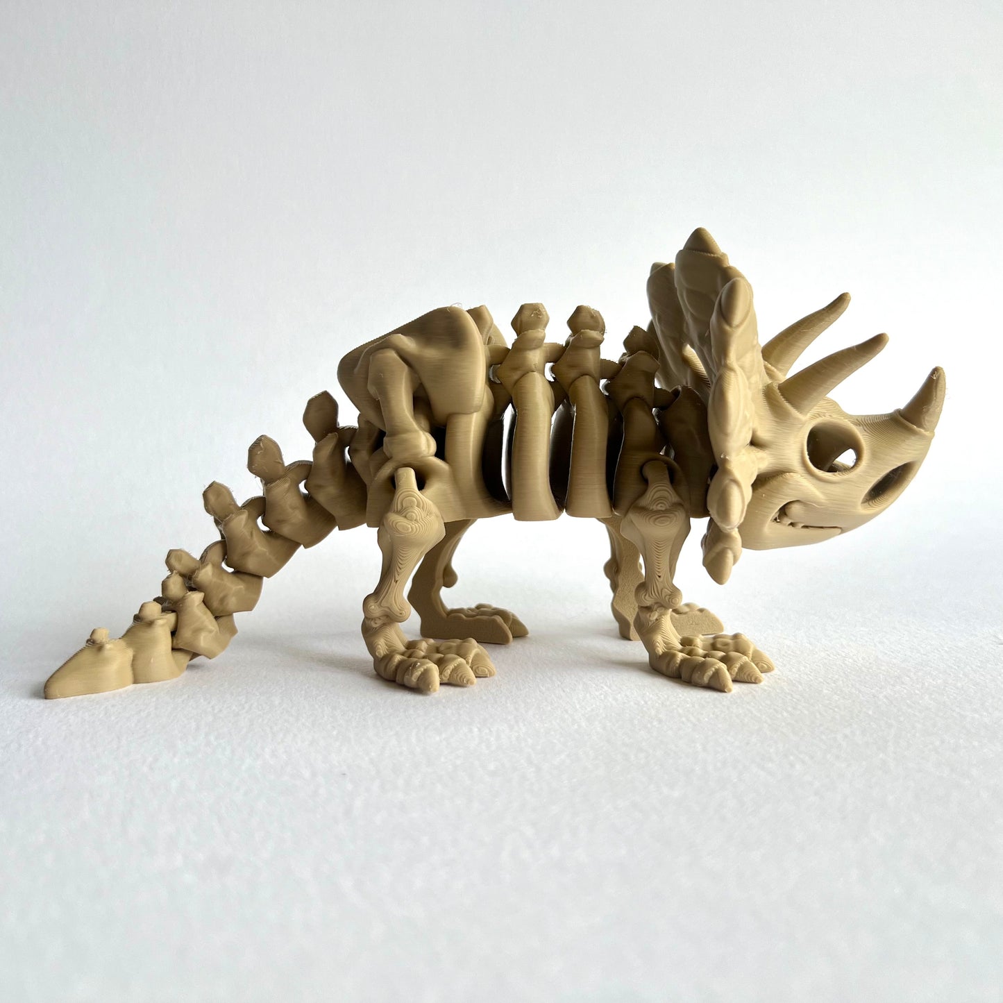 3D Printed Skeleton Triceratops | Articulating Dinosaur Figure