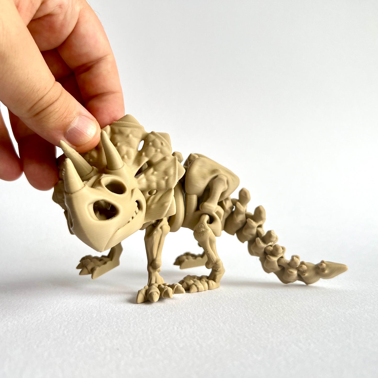 3D Printed Skeleton Triceratops | Articulating Dinosaur Figure