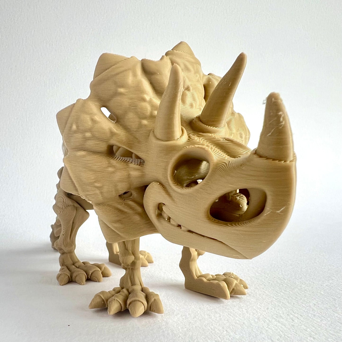 3D Printed Skeleton Triceratops | Articulating Dinosaur Figure