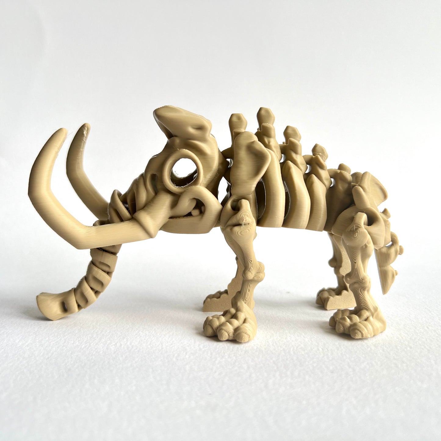 3D Printed Skeleton Mammoth | Articulating Dinosaur Figure