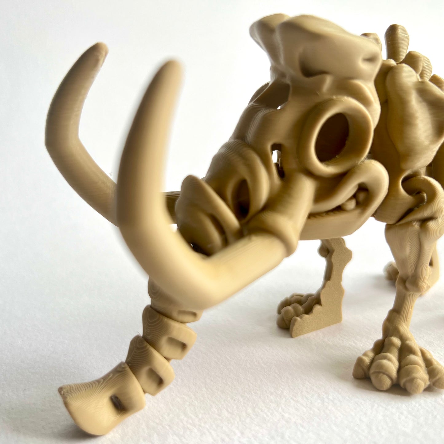 3D Printed Skeleton Mammoth | Articulating Dinosaur Figure