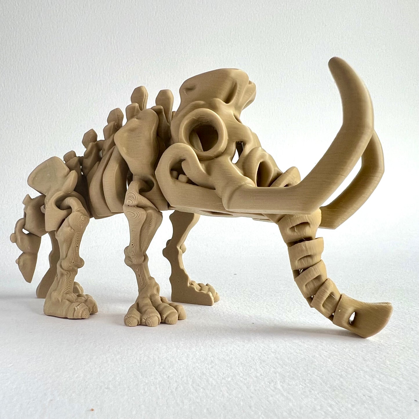 3D Printed Skeleton Mammoth | Articulating Dinosaur Figure