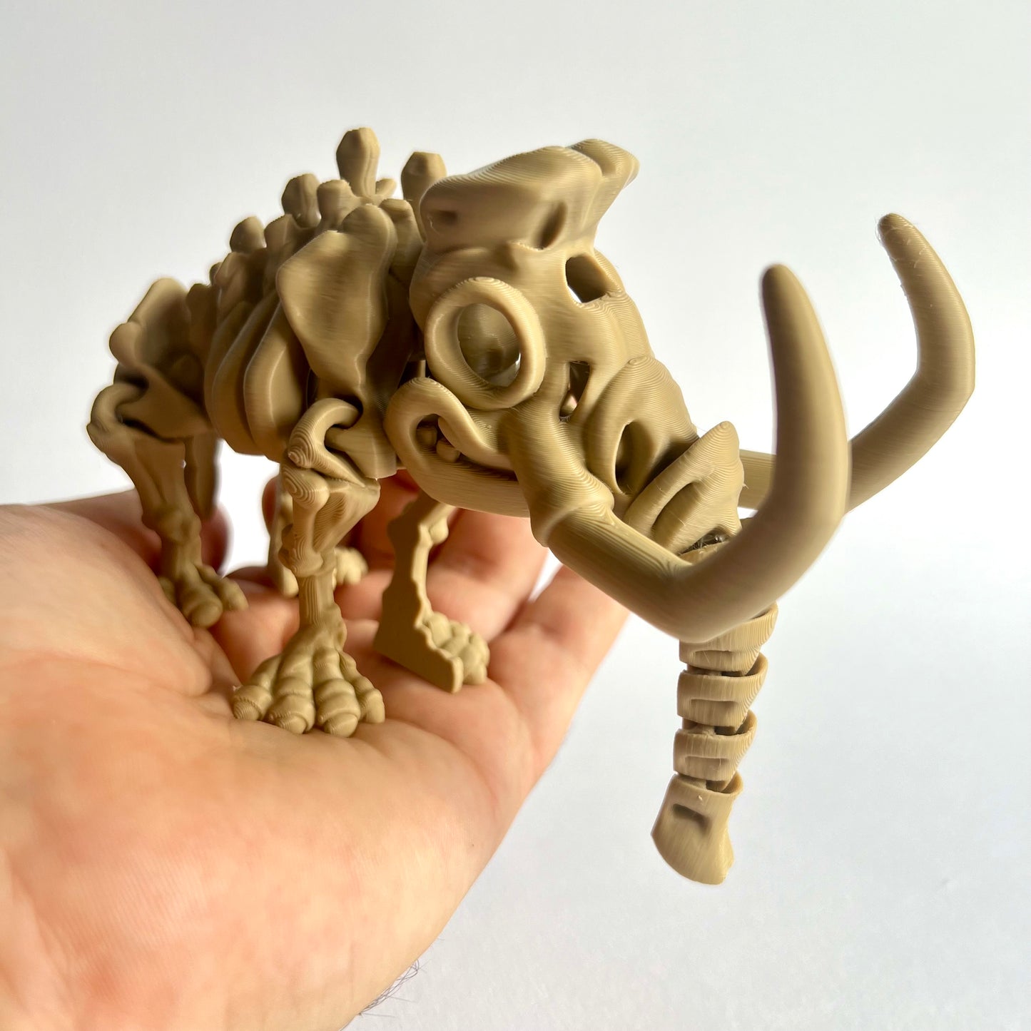 3D Printed Skeleton Mammoth | Articulating Dinosaur Figure