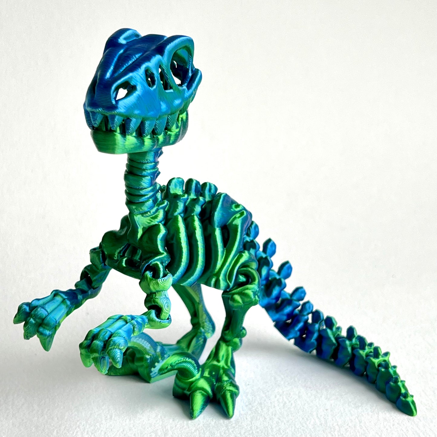 3D Printed Skeleton Velociraptor | Articulating Dinosaur Figure