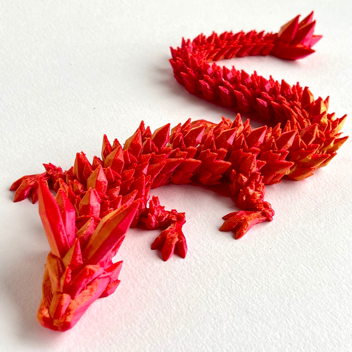 3D Printed Crystal Dragon | Large Articulated Figure