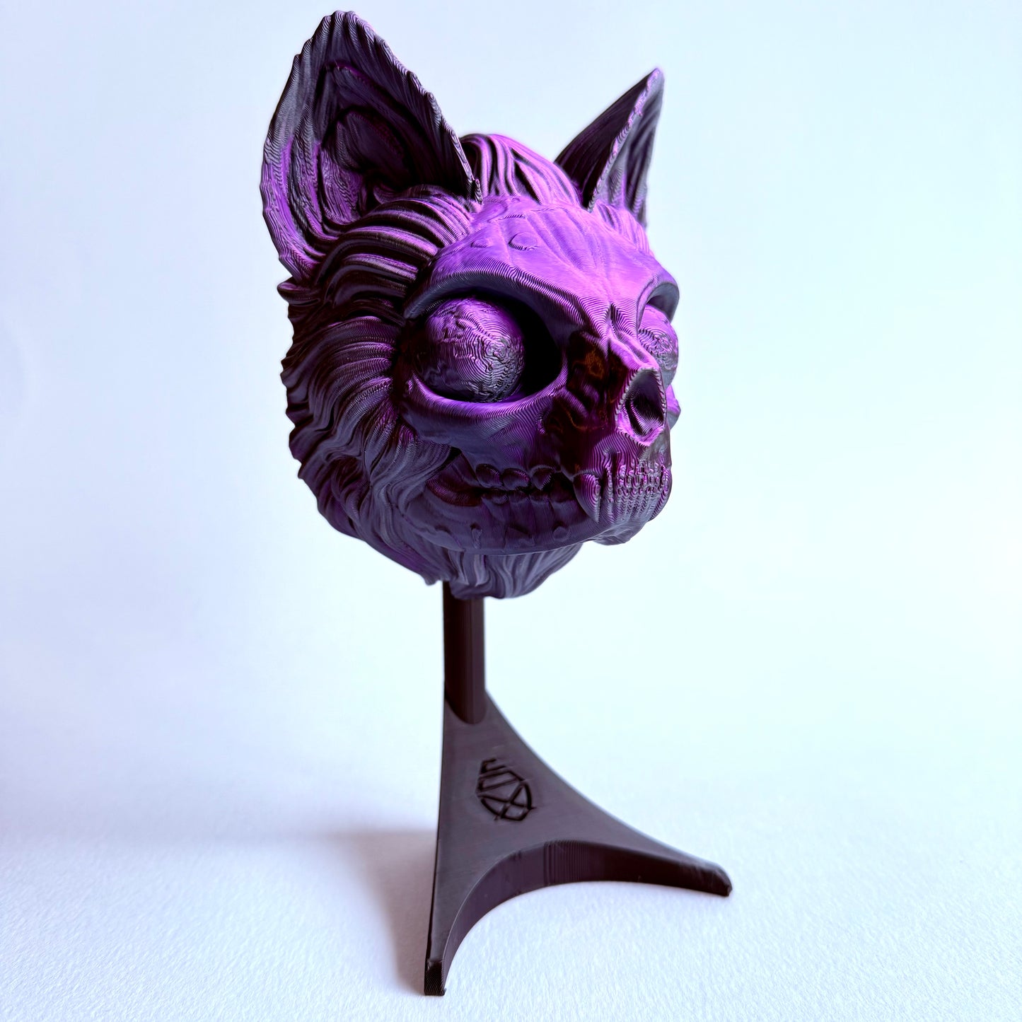 3D Printed Mew Skull Mask Wall Art | Mythical Decor