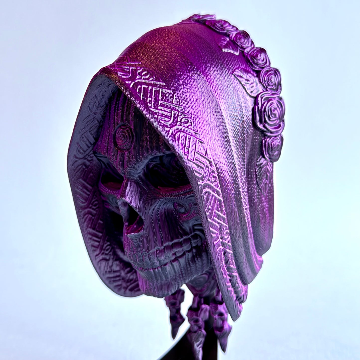 3D Printed Holy Death Mask Wall Art | Macabre Home Decor