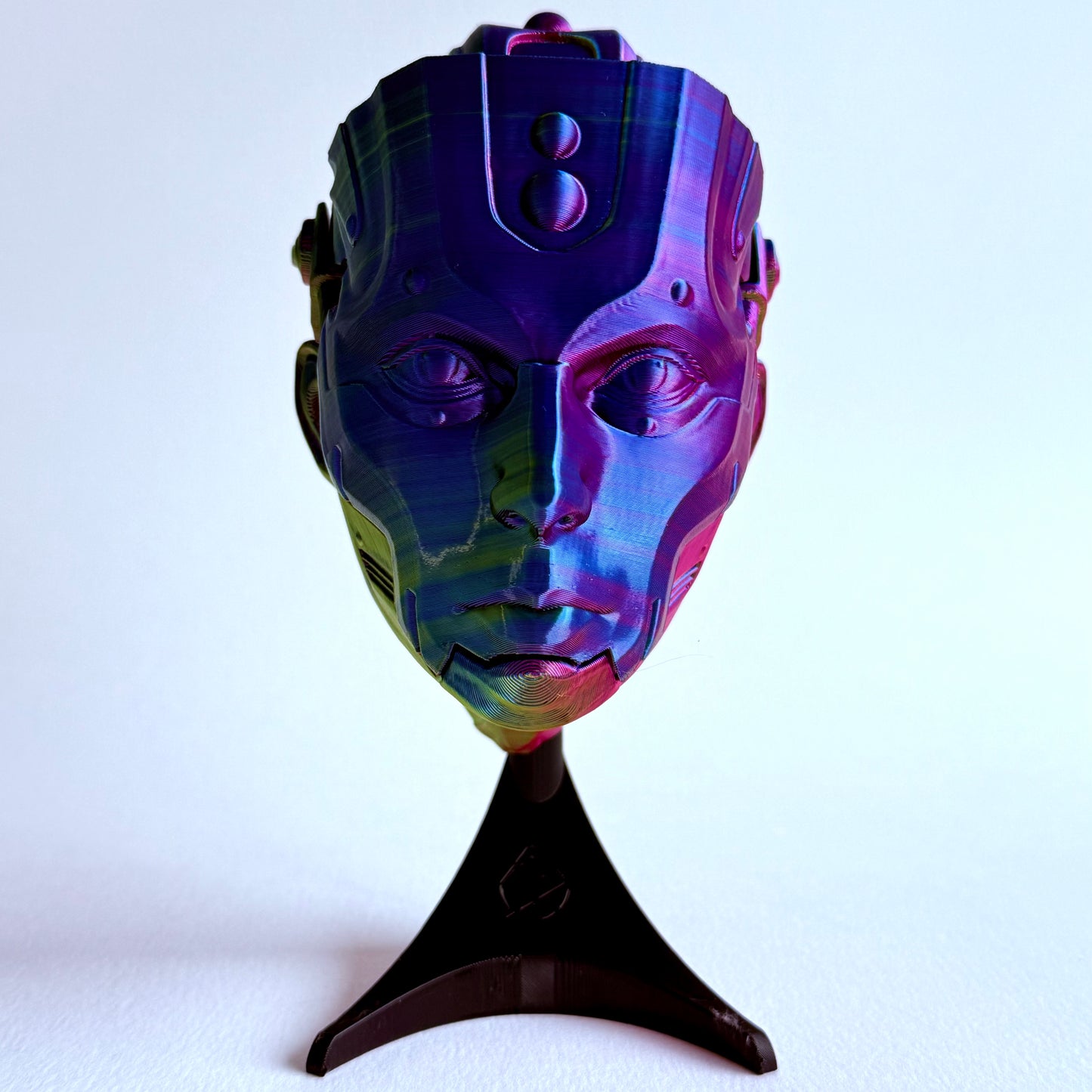 3D Printed Alien Bot Mask Wall Art | Dystopian Decor