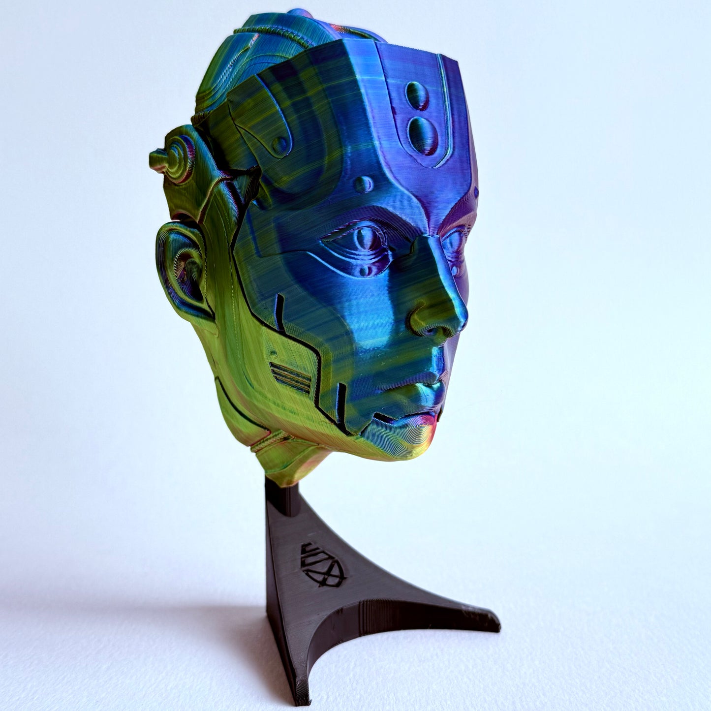 3D Printed Alien Bot Mask Wall Art | Dystopian Decor