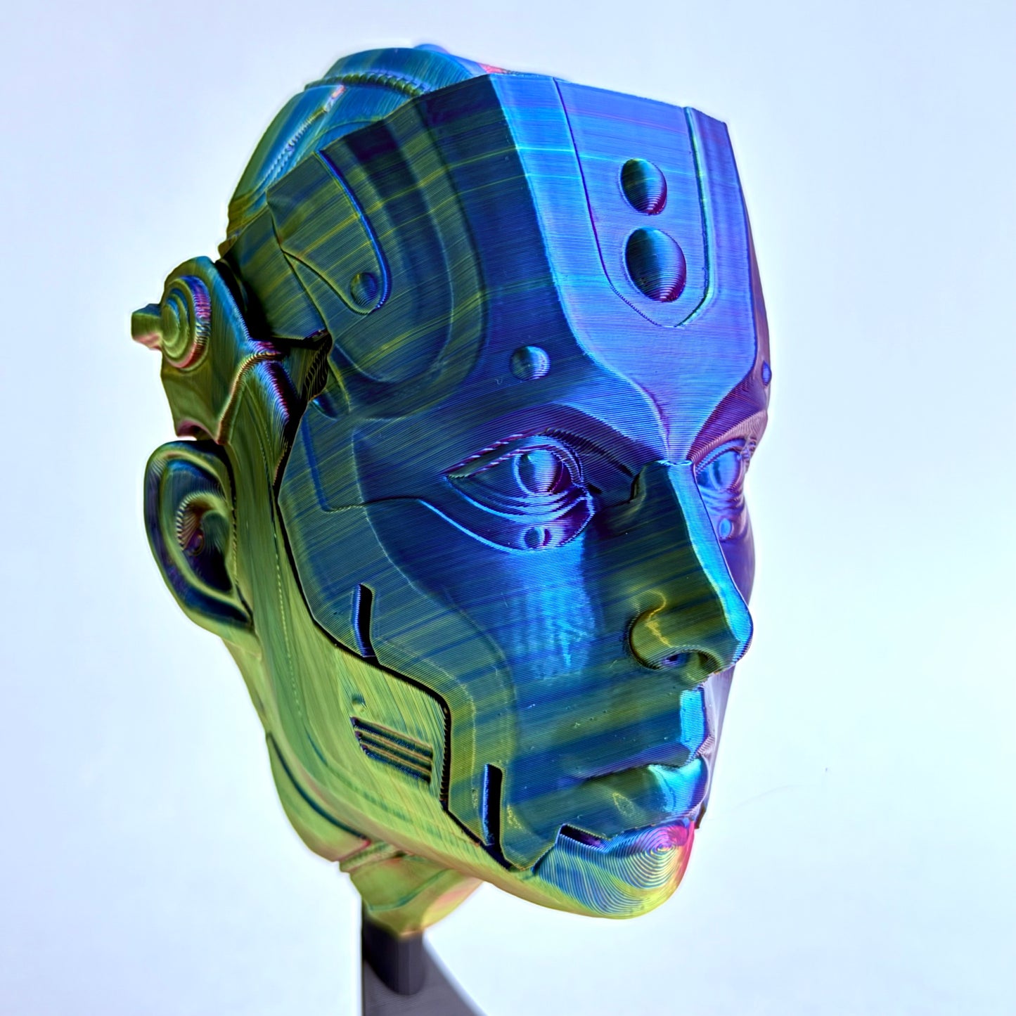3D Printed Alien Bot Mask Wall Art | Dystopian Decor