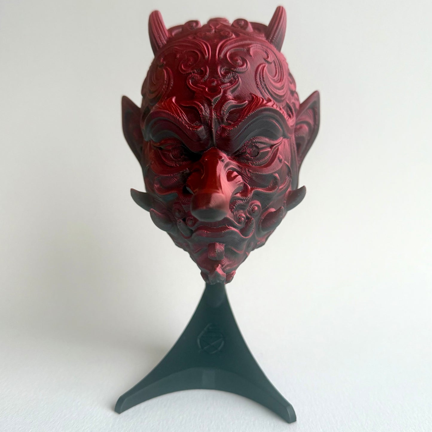 3D Printed Tengu Mask Wall Art | Japanese Folklore Decor