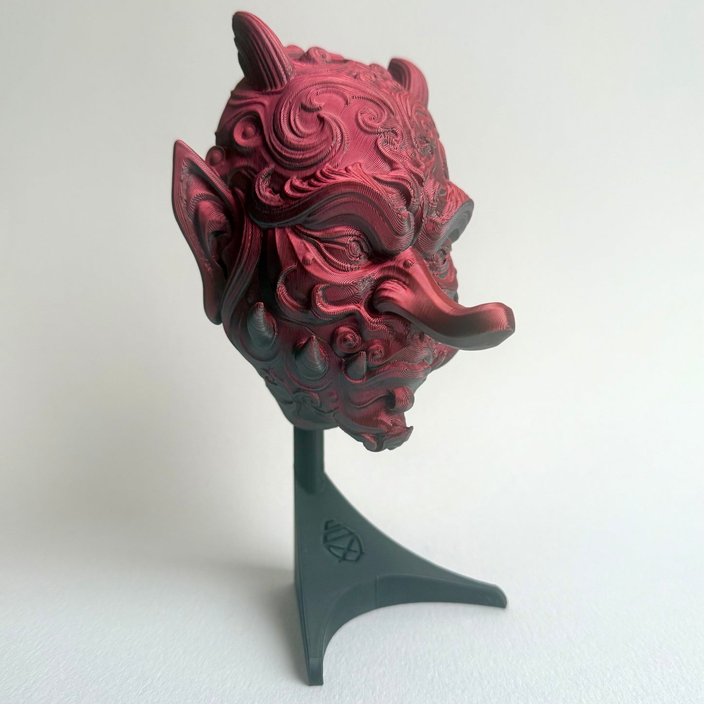 3D Printed Tengu Mask Wall Art | Japanese Folklore Decor