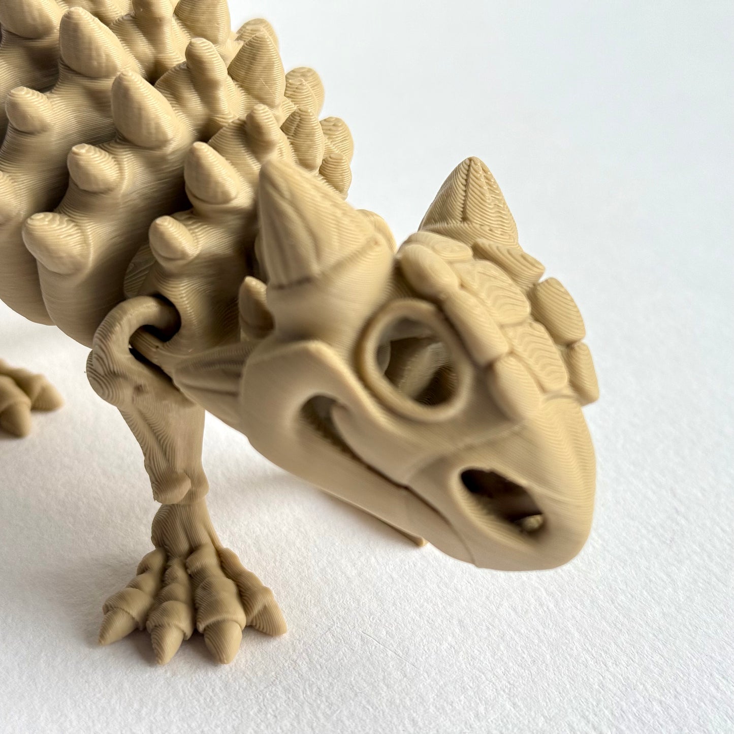 3D Printed Skeleton Ankylosaurus | Articulating Dinosaur Figure
