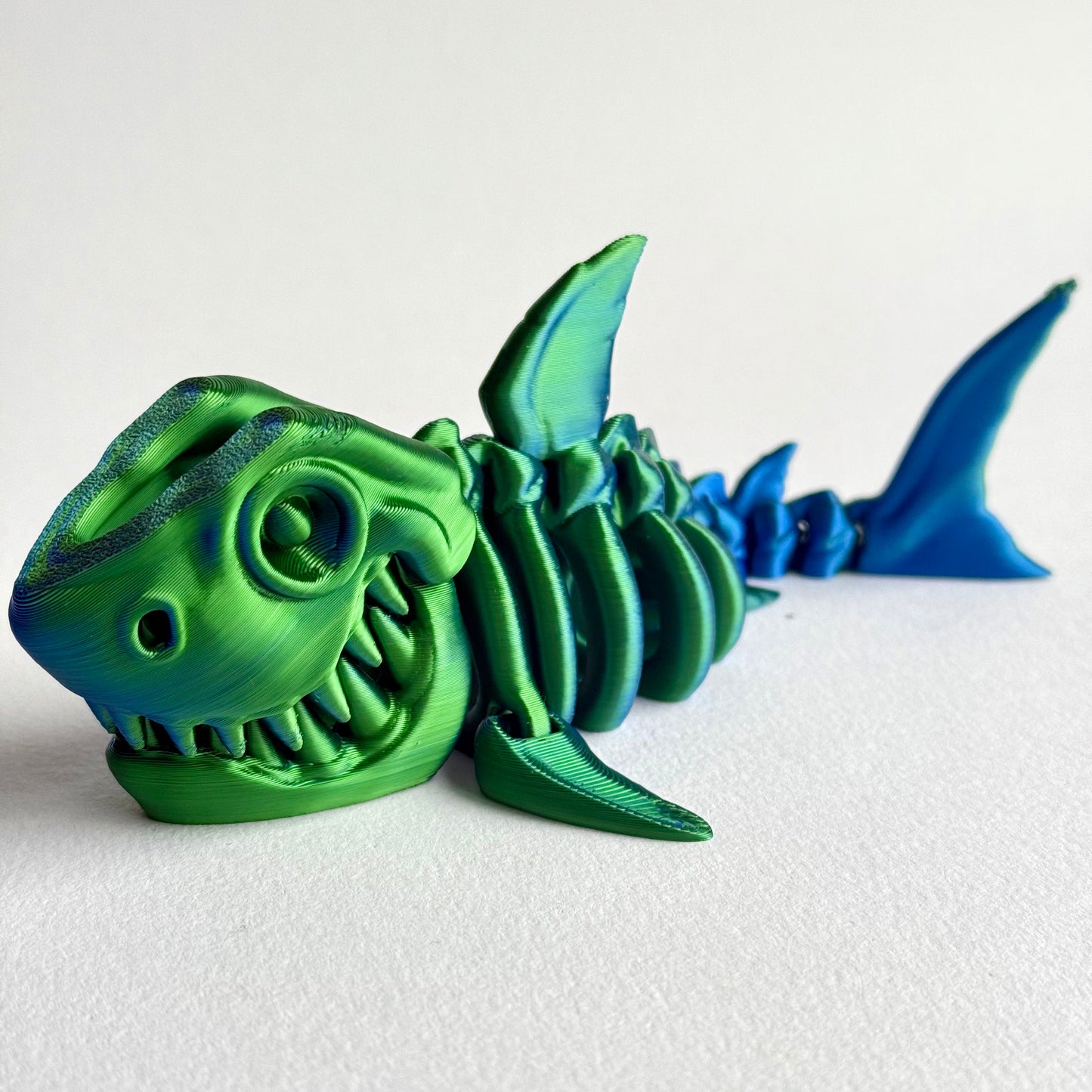 3D Printed Articulating Skeleton Shark | Opening Mouth Figure