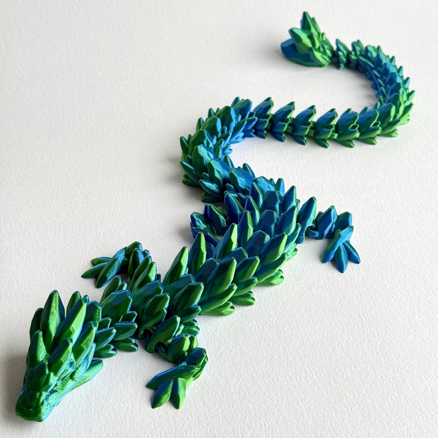 3D Printed Gemstone Dragon | Large Articulated Figure