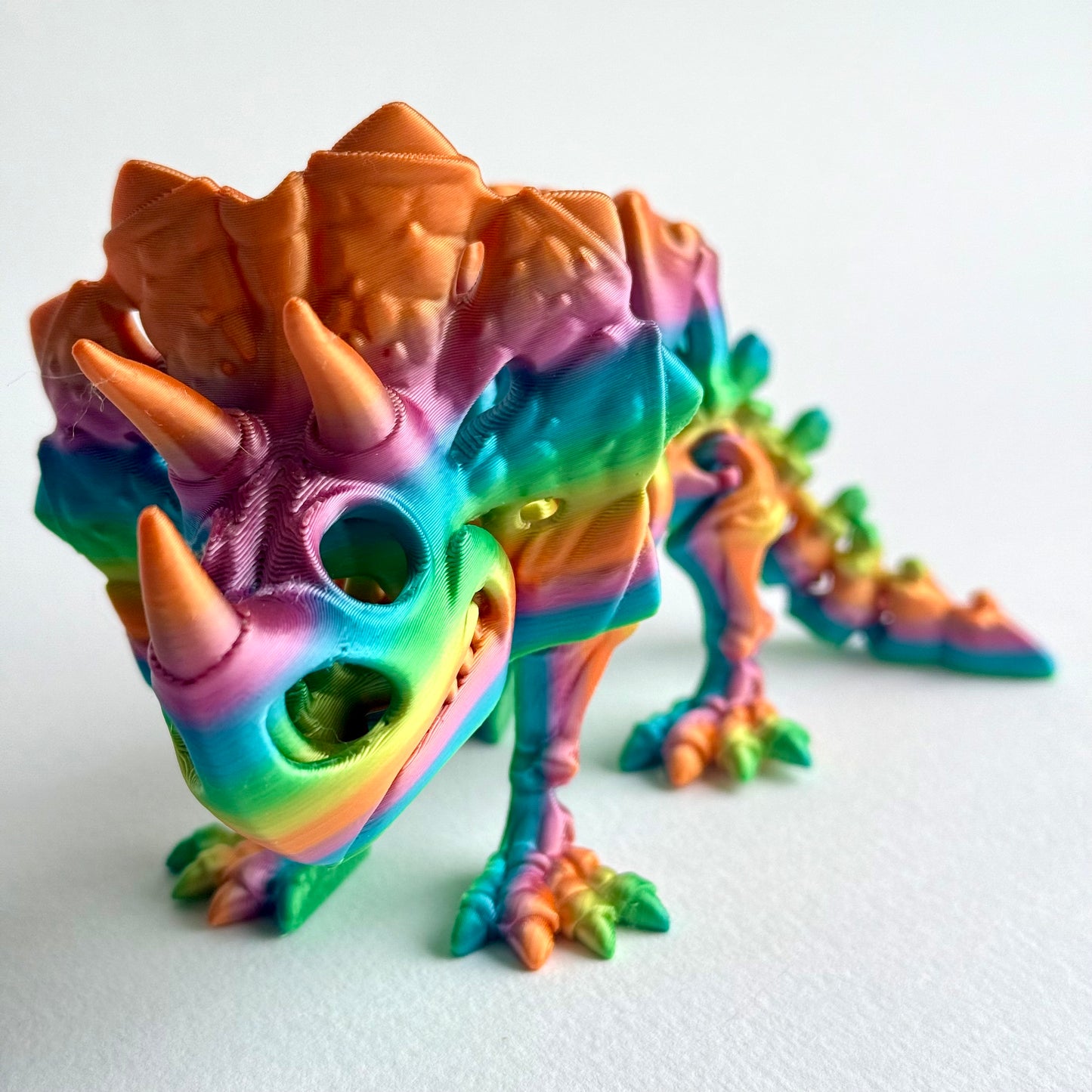 3D Printed Skeleton Triceratops | Articulating Dinosaur Figure