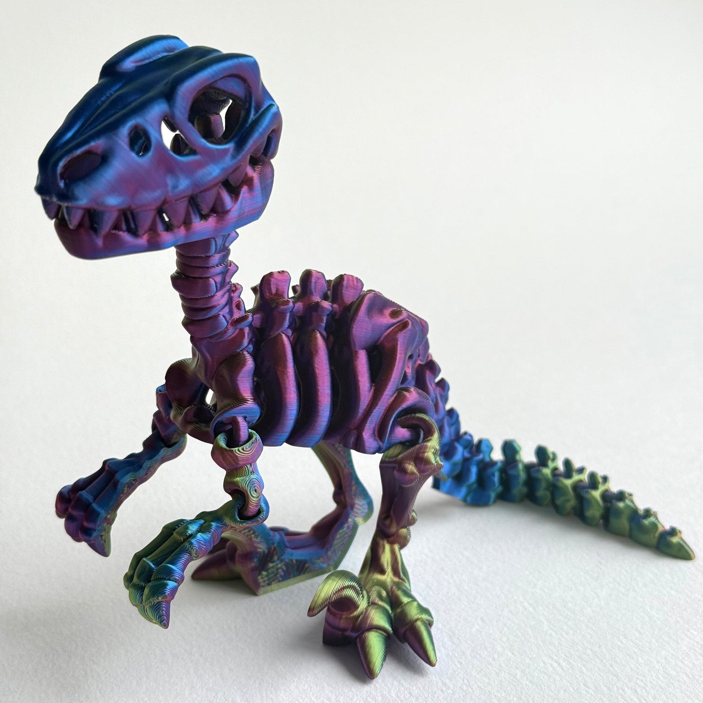 3D Printed Skeleton Velociraptor | Articulating Dinosaur Figure