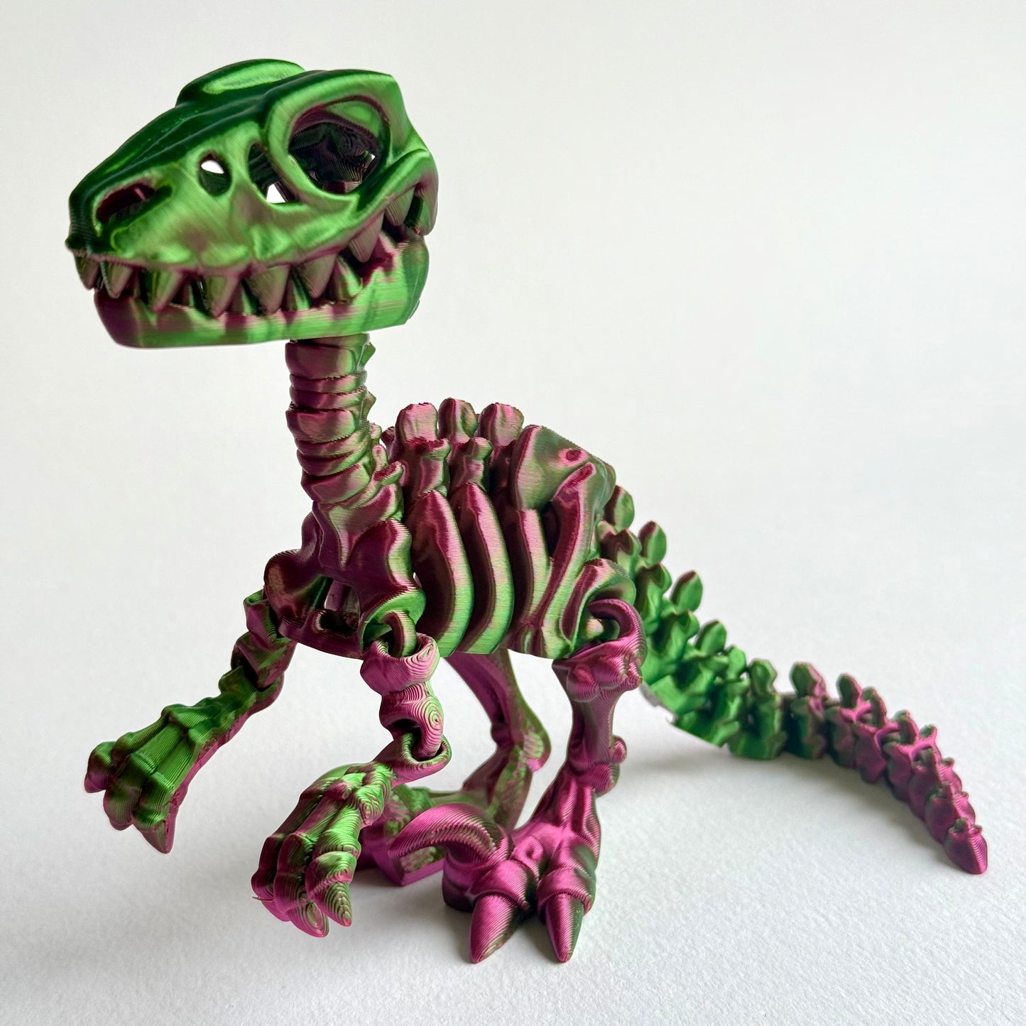 3D Printed Skeleton Velociraptor | Articulating Dinosaur Figure