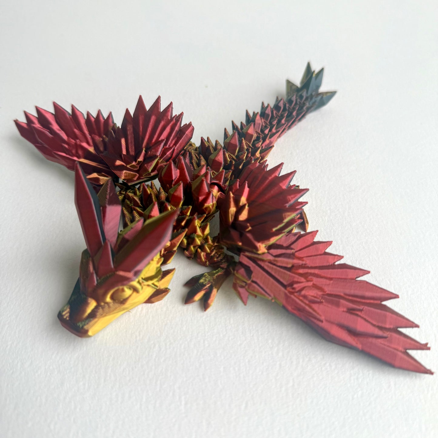 3D Printed Crystal Wing Baby Dragon | 7 Inch Articulated Figure