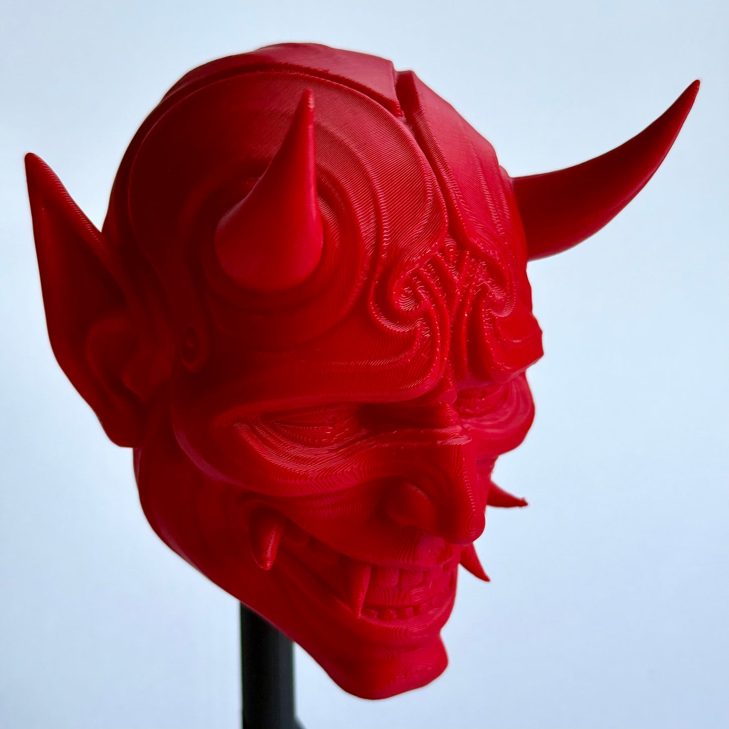 3D Printed Oni Mask Wall Art | Japanese Demon Decor
