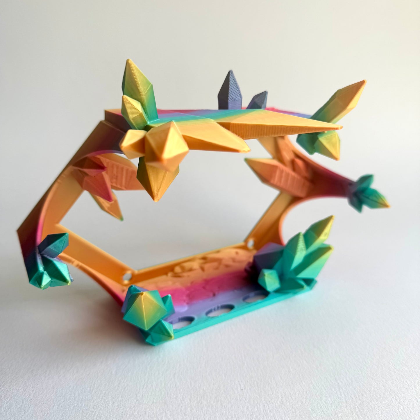 Crystal Cave Dragon Stand | 3D Printed Wall & Desk Mount Display