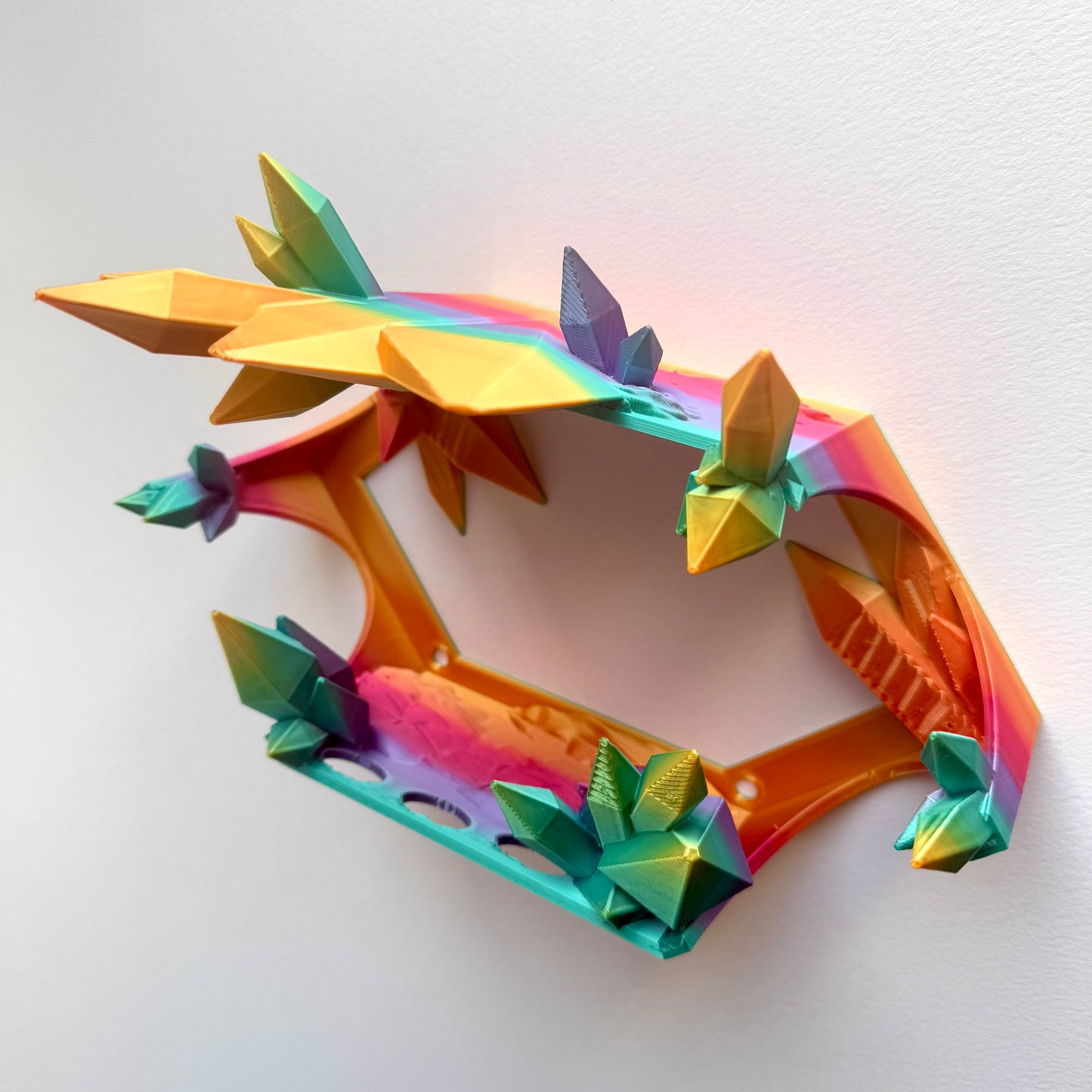 Crystal Cave Dragon Stand | 3D Printed Wall & Desk Mount Display