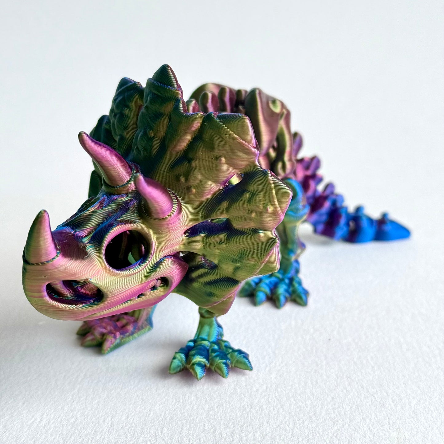 3D Printed Skeleton Triceratops | Articulating Dinosaur Figure