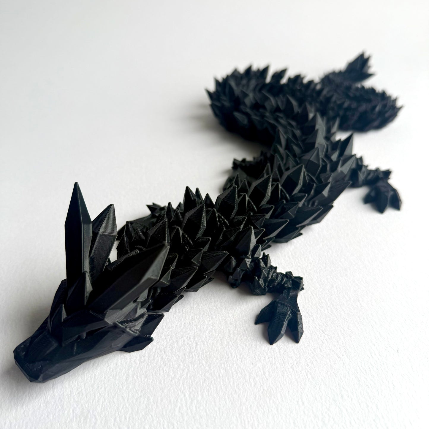 3D Printed Crystal Dragon | Large Articulated Figure