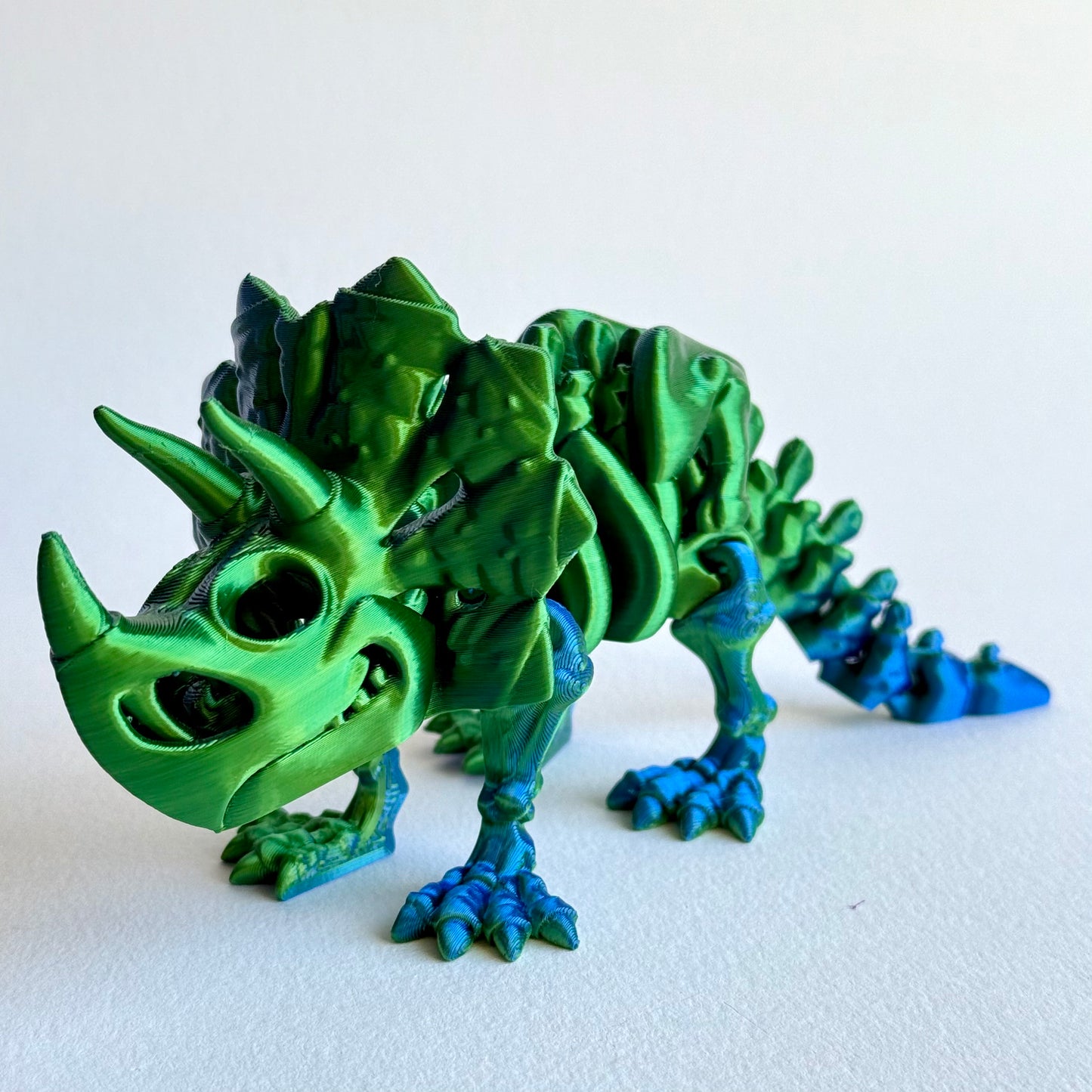 3D Printed Skeleton Triceratops | Articulating Dinosaur Figure