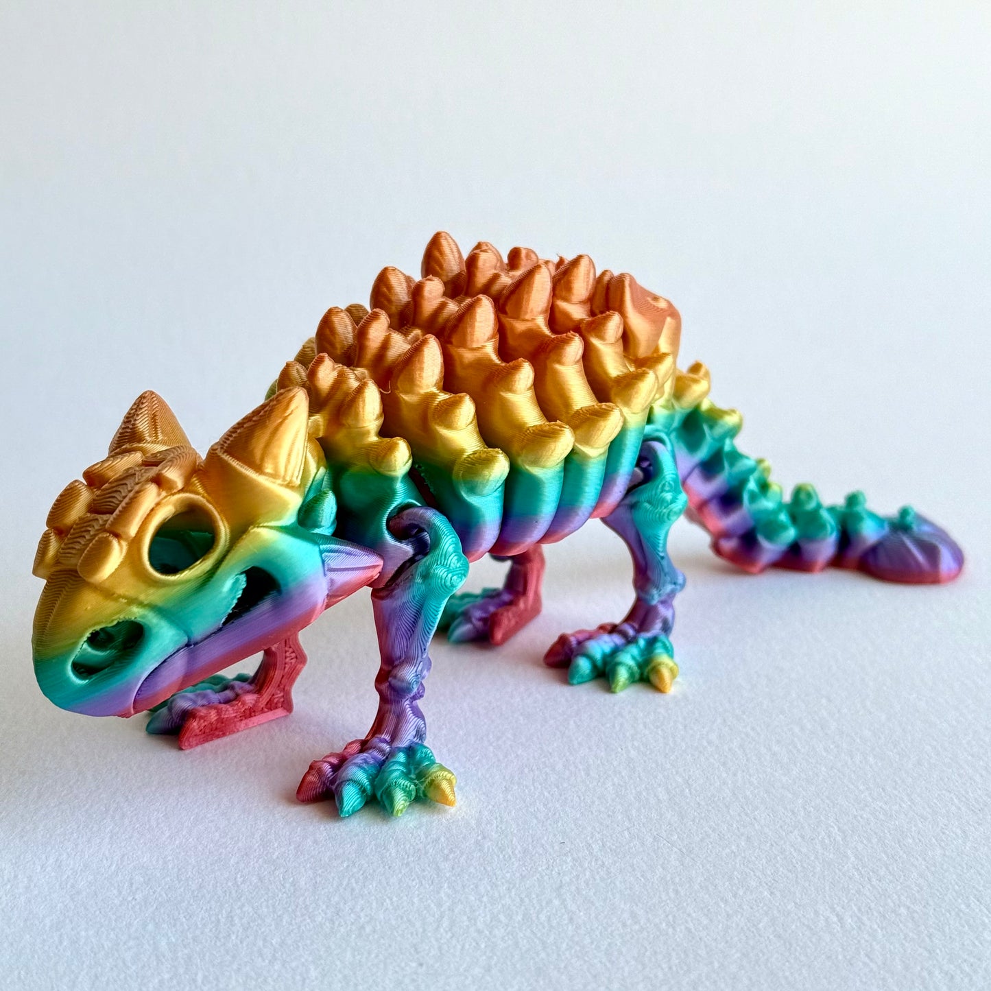 3D Printed Skeleton Ankylosaurus | Articulating Dinosaur Figure