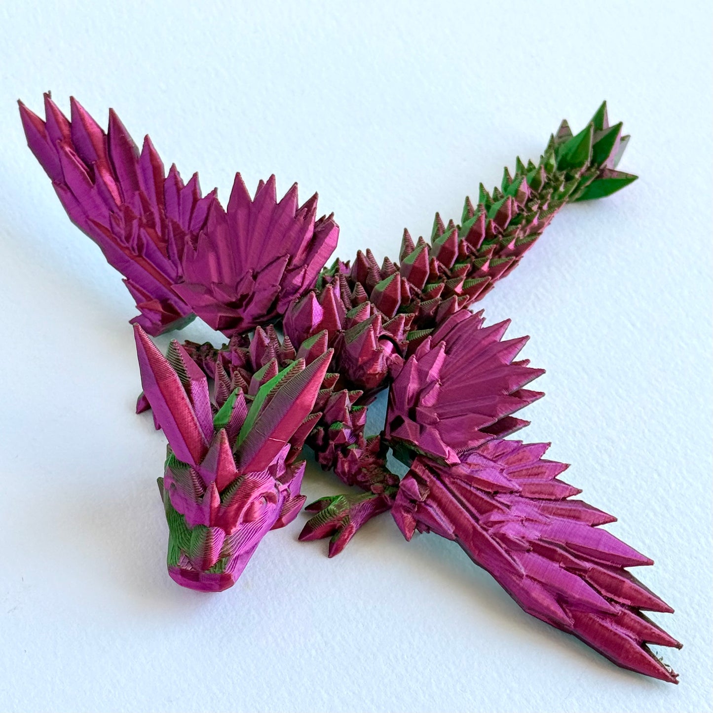 3D Printed Crystal Wing Baby Dragon | 7 Inch Articulated Figure