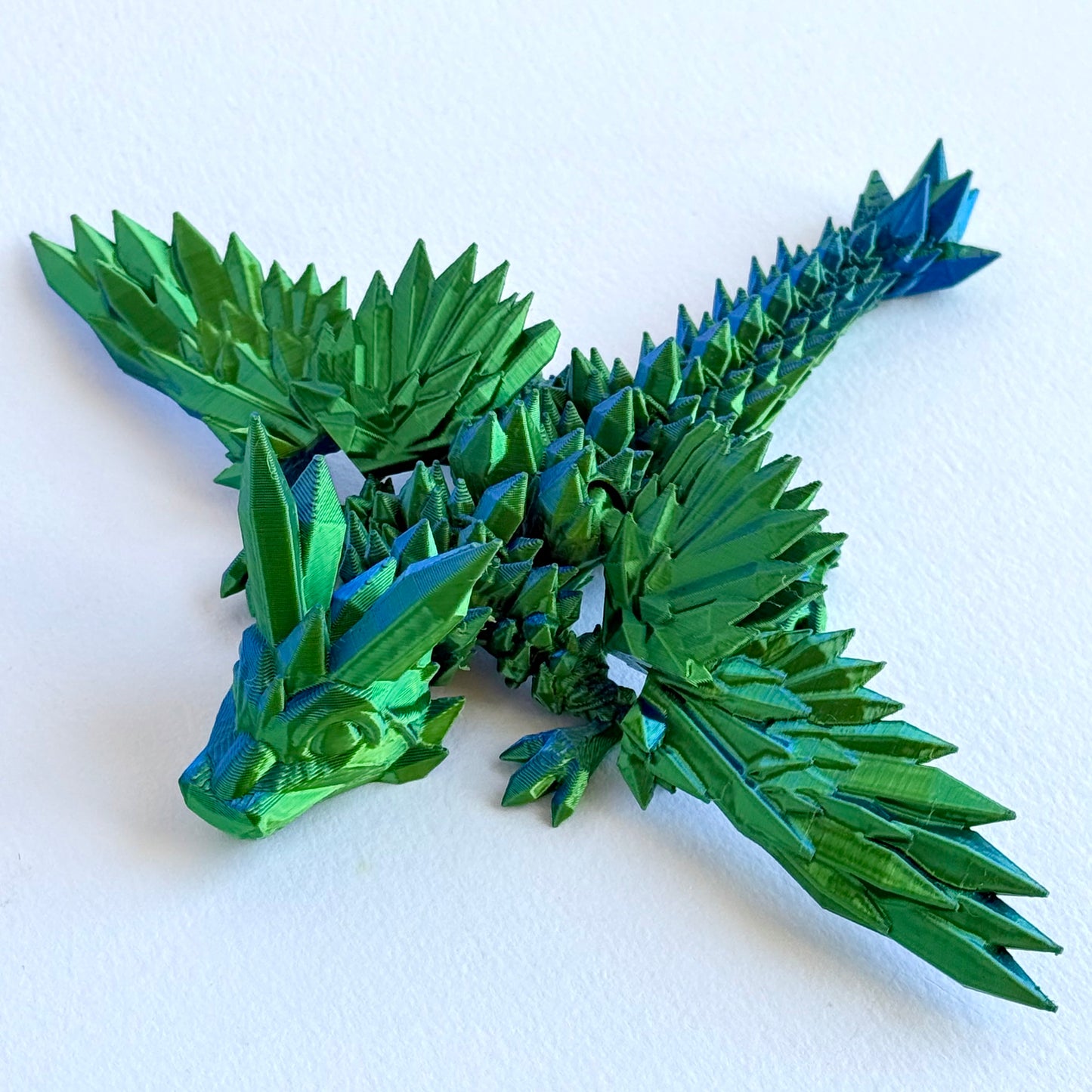 3D Printed Crystal Wing Baby Dragon | 7 Inch Articulated Figure